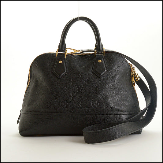 RDC15469 LOUIS VUITTON Black Empreinte Monogram Leather Neo Alma