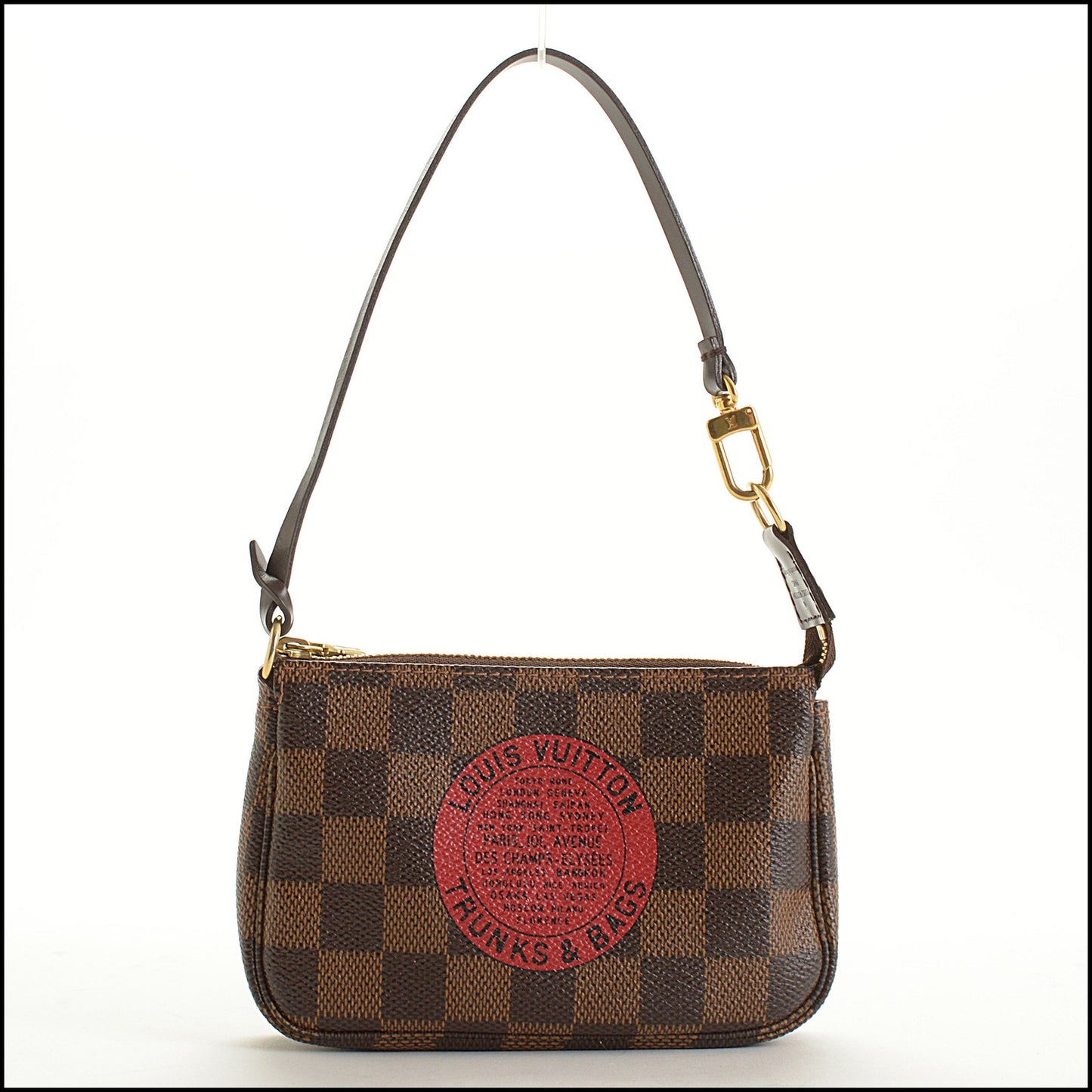 RDC15602 LOUIS VUITTON '08 Damier Ebene "Trunks & Bags" Mini Pouch