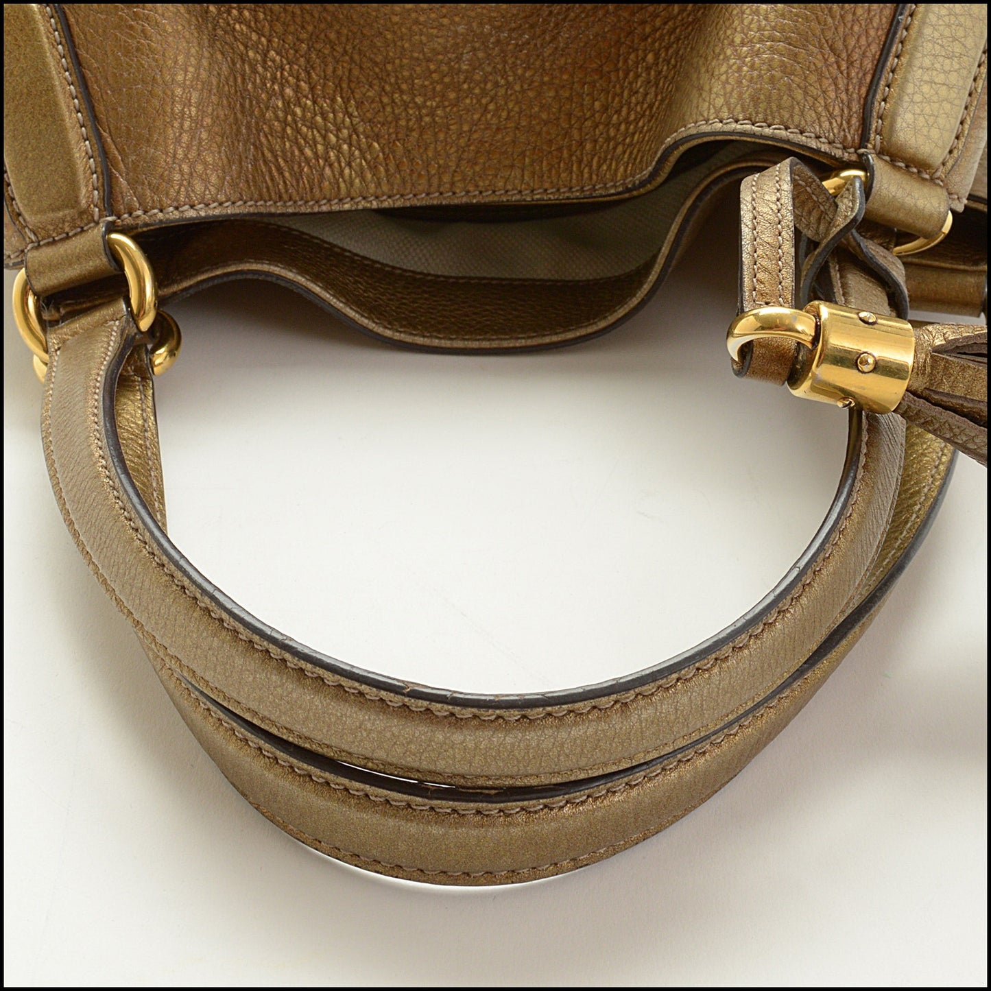 RDC15031 GUCCI Metallic Ombre Leather GG Soho Shoulder Bag