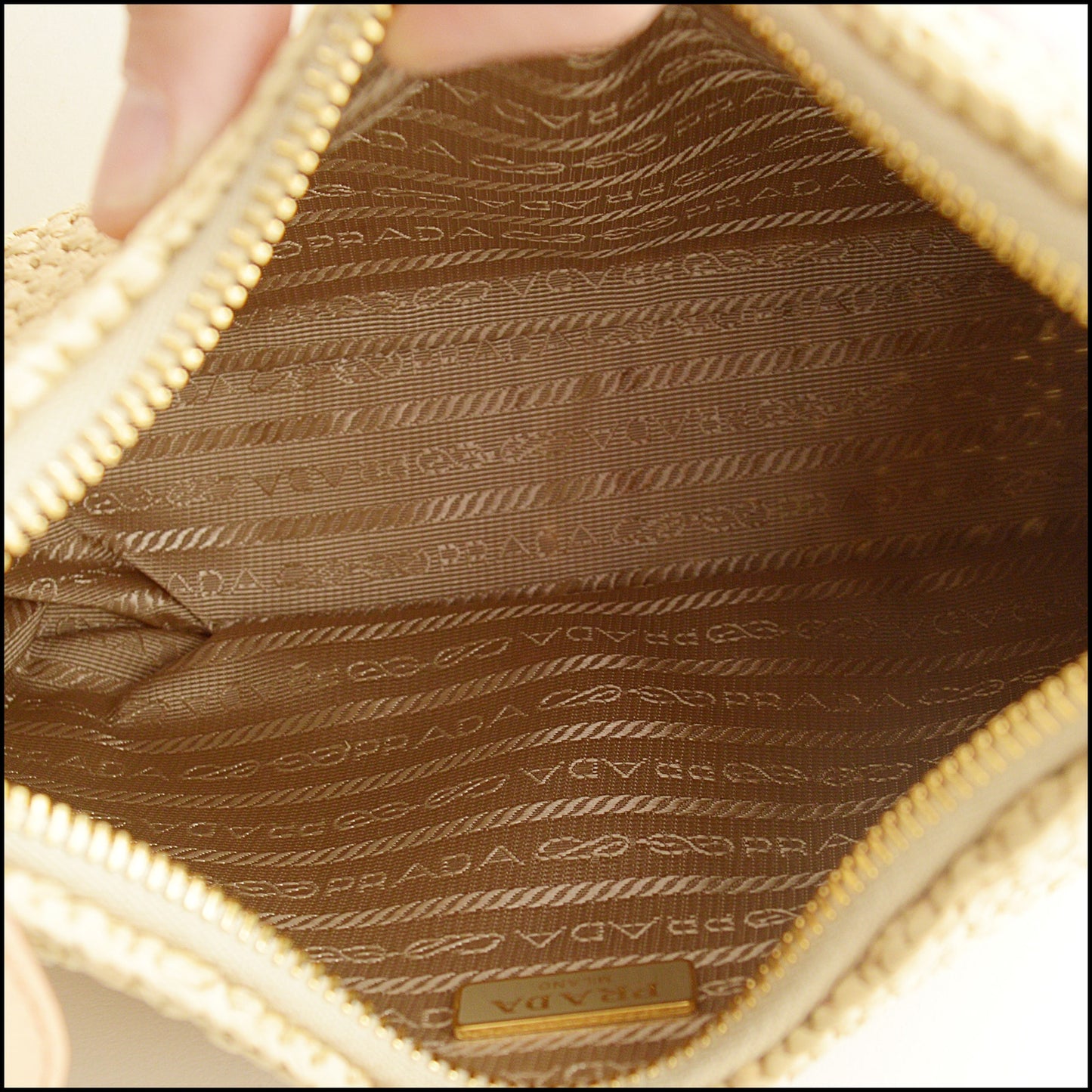 RDC15412 PRADA Raffia Re-Edition '05 Shoulder Bag