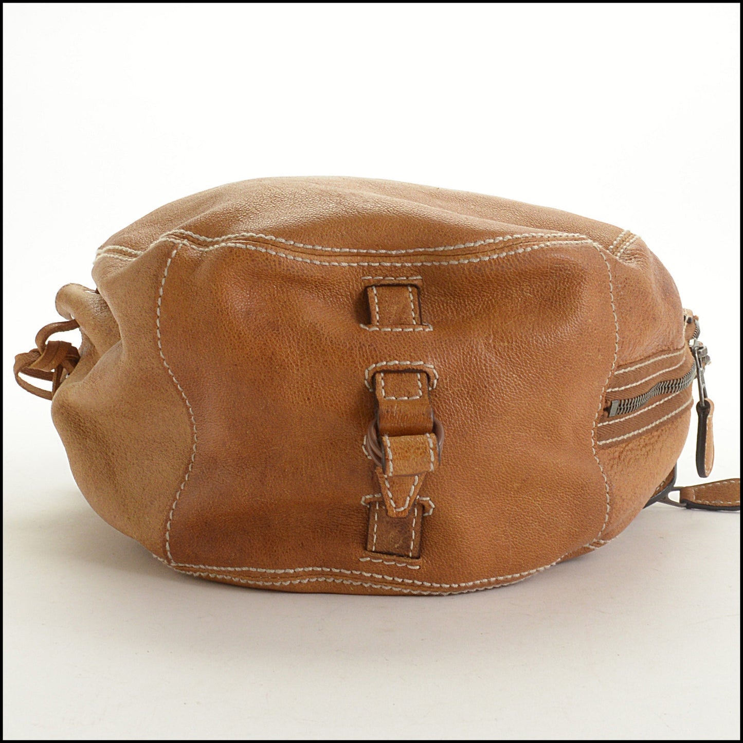 RDC15344 BALENCIAGA '04 Camelskin Aviator Helmet Bag with Lizard Planet Pouch