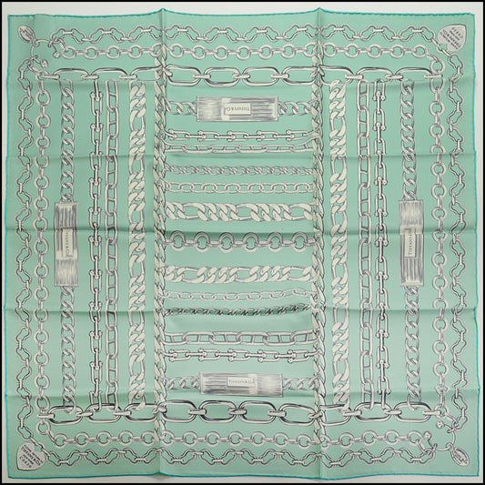 RDC15221 TIFFANY & CO. Blue Return to Tiffany Silk Scarf 90cm