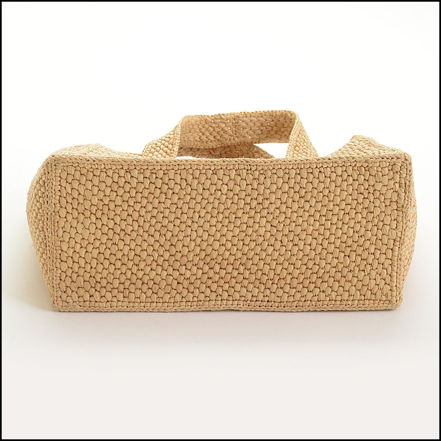 RDC14538 LOEWE Natural Woven Raffia Ibiza Small Basket Tote