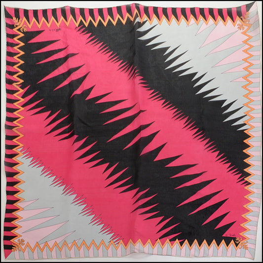 RDC14469 Emilio Pucci Zig-Zag Stripe Silk Scarf