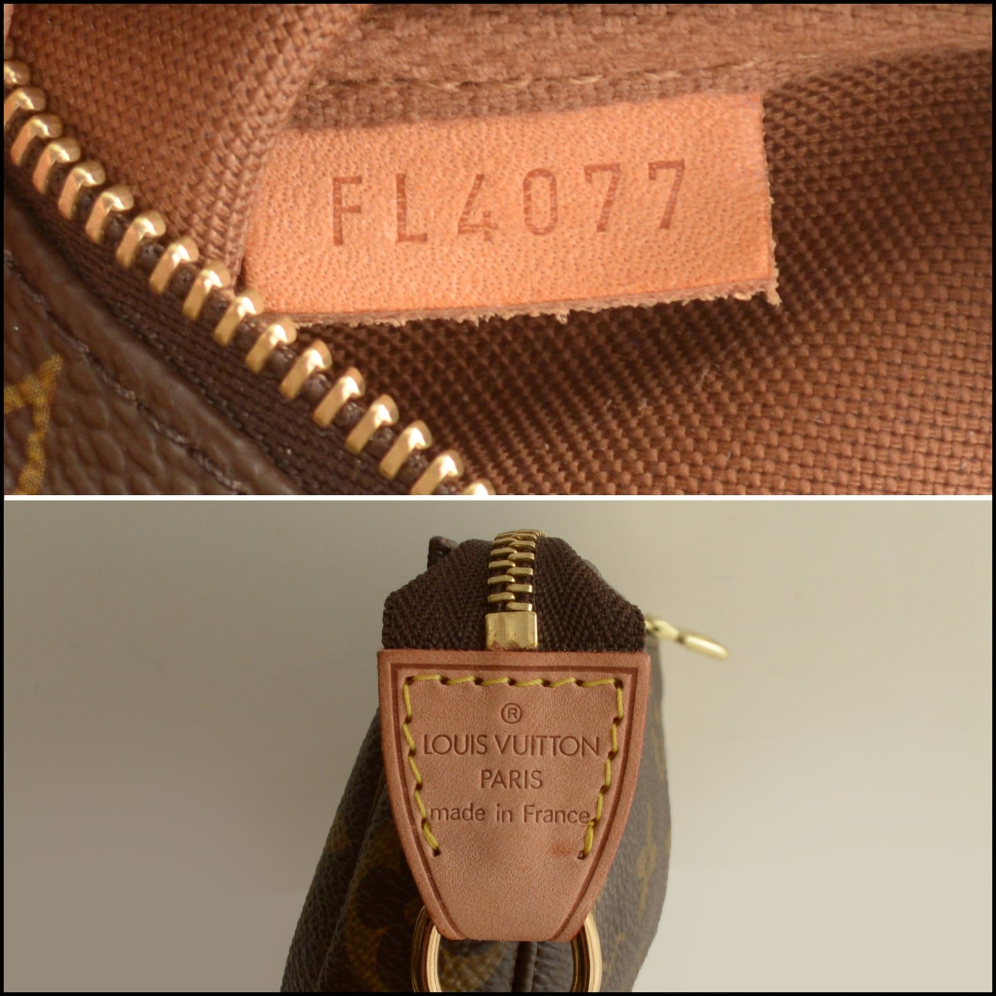RDC15371 LOUIS VUITTON '07 Brown Monogram Canvas Mini Pochette Accesoires