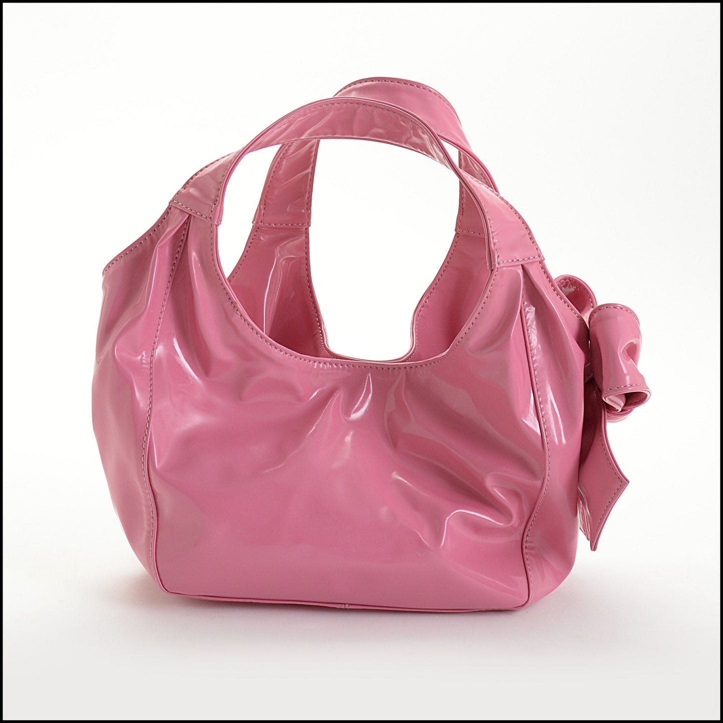 RDC14616 VALENTINO Pink Patent Mini Bow Bag