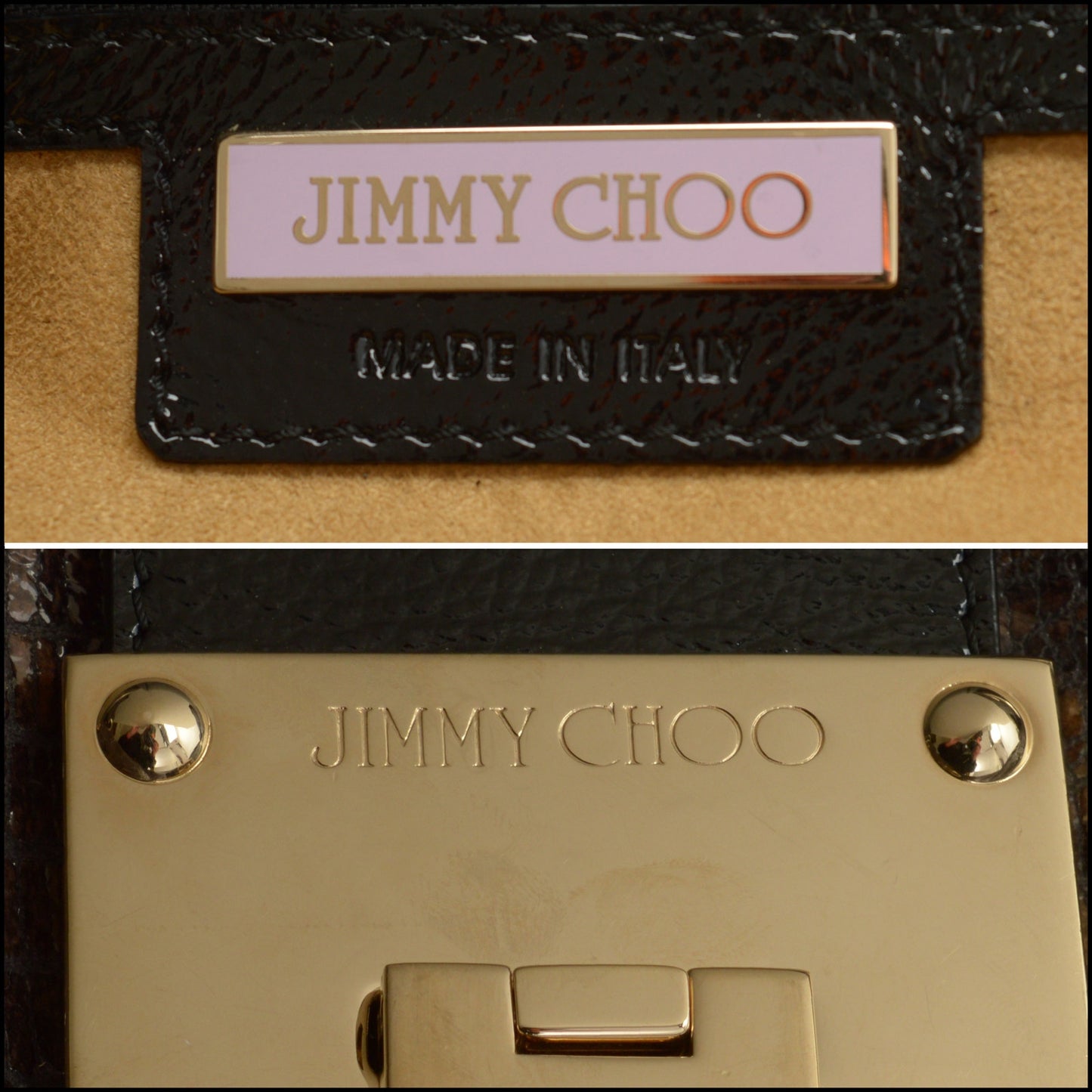RDC15127 JIMMY CHOO Lizard-Effect Shoulder Bag