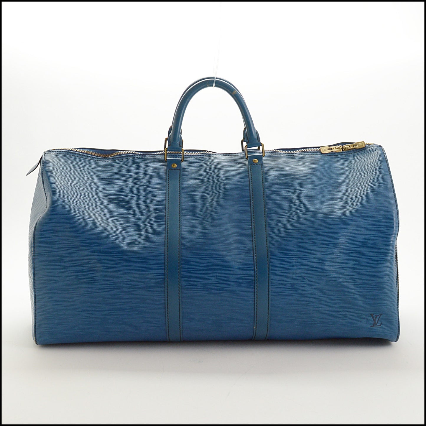 RDC15023 LOUIS VUITTON '90 Blue Epi Leather Keepall 55 Travel Bag