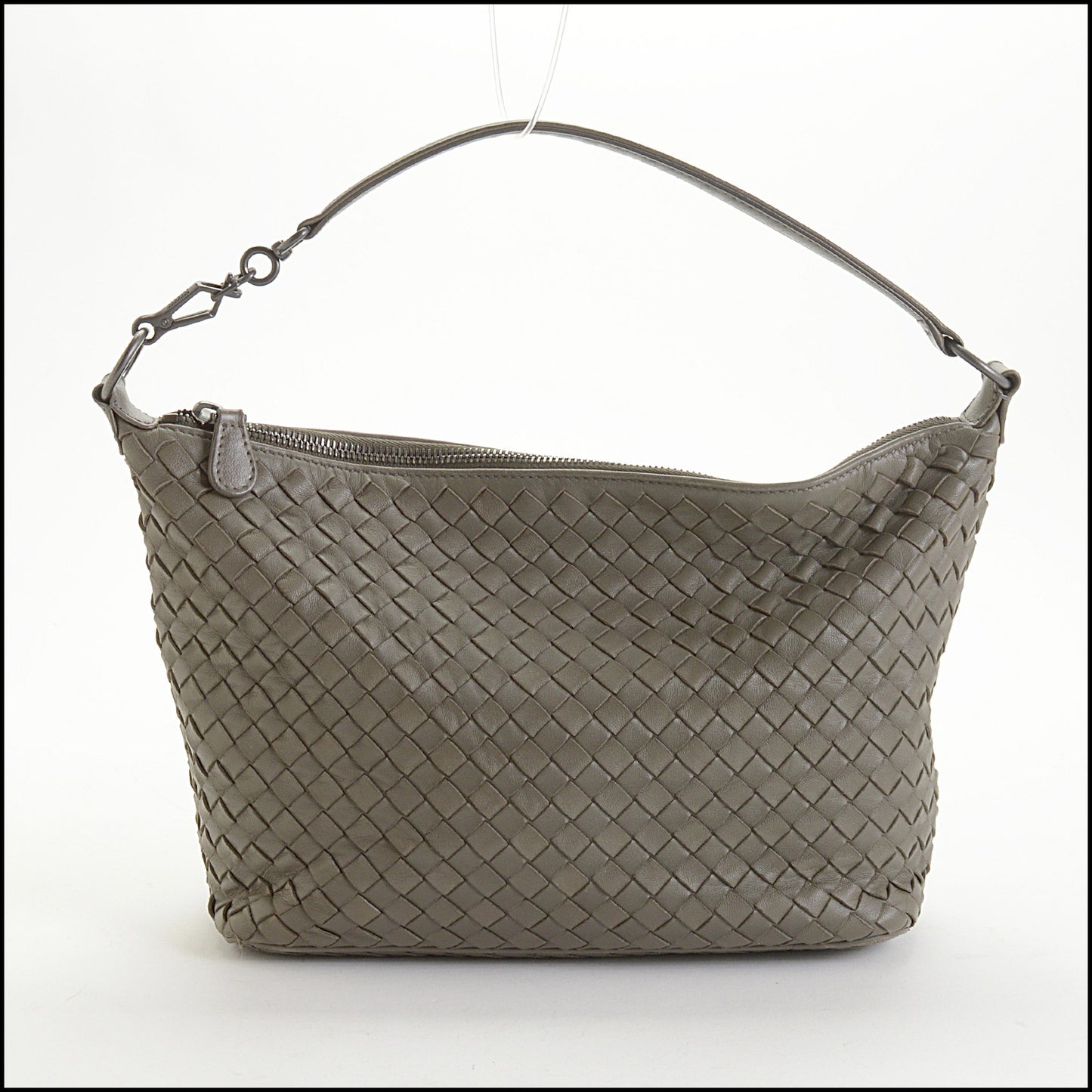 RDC14830 BOTTEGA VENETA Grey Intrecciato Small Shoulder Bag