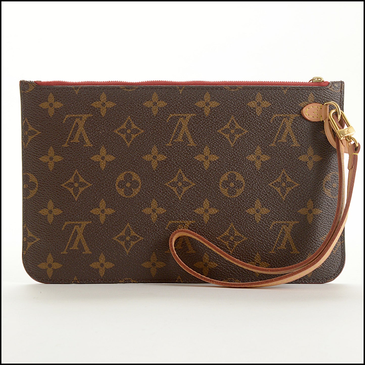RDC15440 LOUIS VUITTON '19 Brown LV Monogram/Cerises Lining Pochette for Neverfull