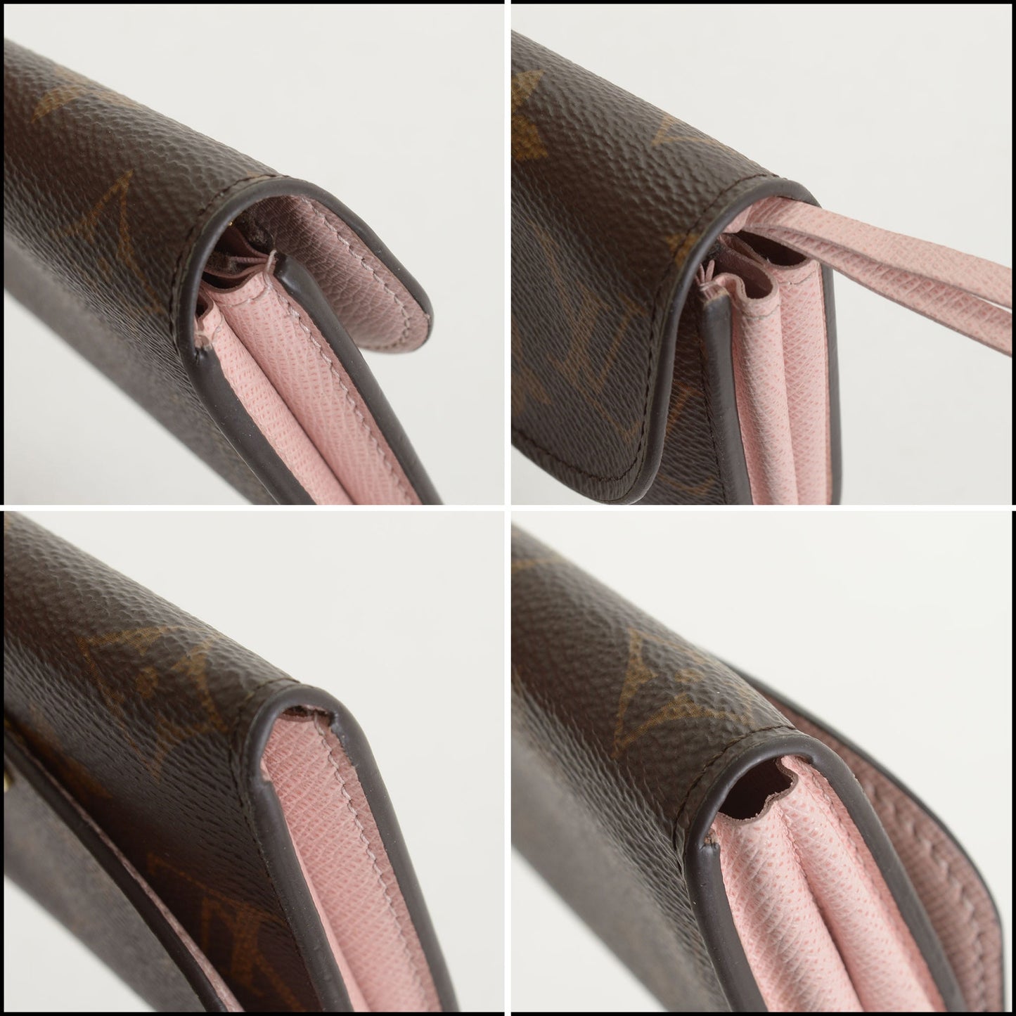 RDC14687 LOUIS VUITTON Monogram Canvas / Rose Ballerine Leather Rosalie Coin Purse