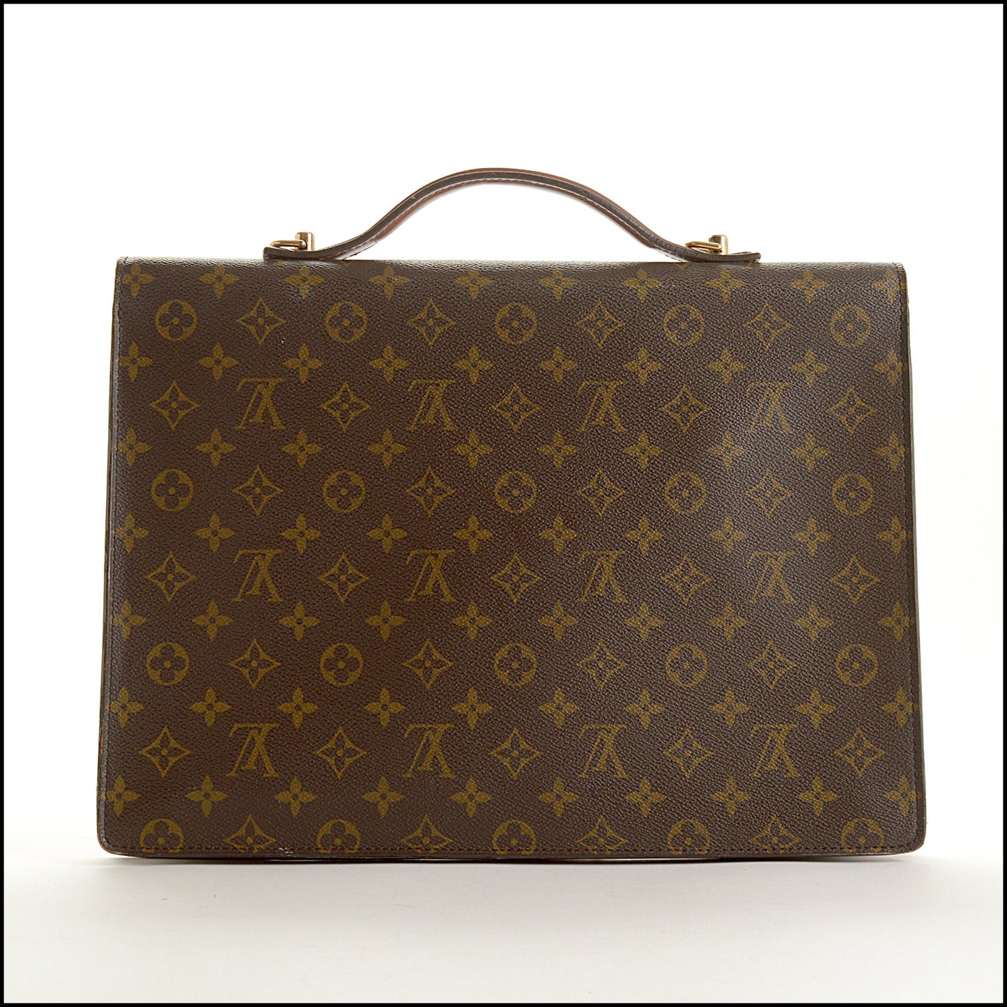 RDC15549 LOUIS VUITTON '94 Brown LV Monogram Canvas Document Portfolio Bag