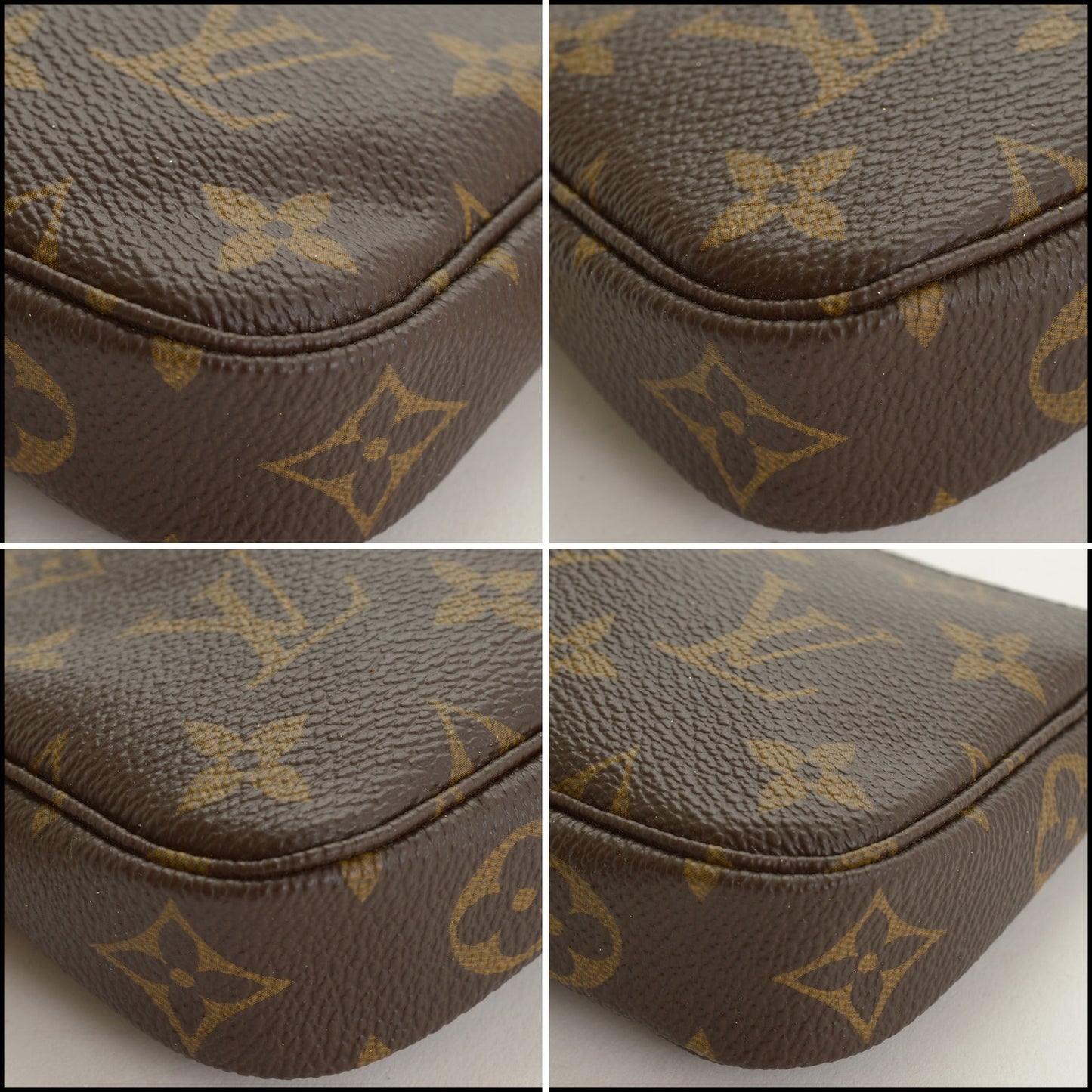 RDC15371 LOUIS VUITTON '07 Brown Monogram Canvas Mini Pochette Accesoires