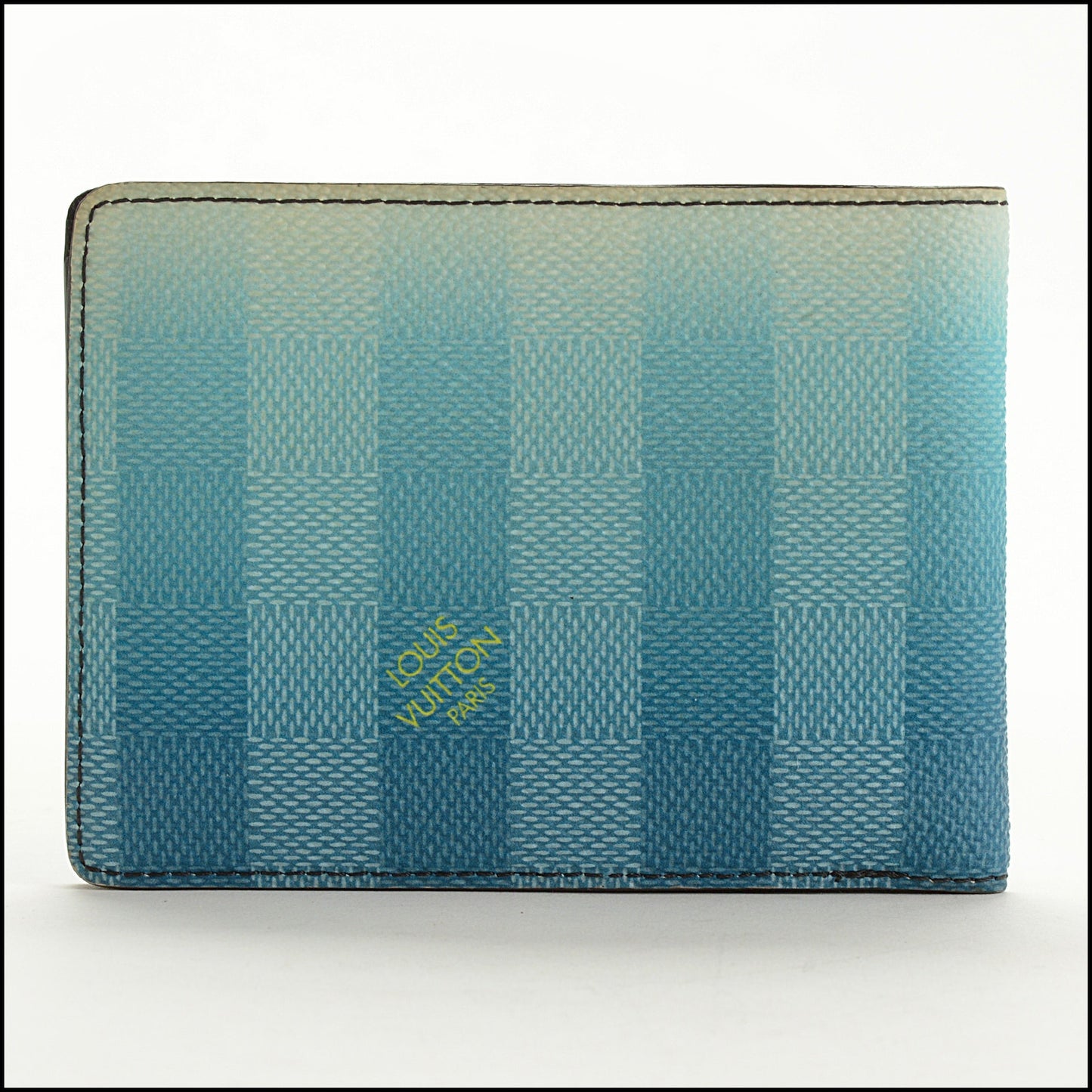 RDC15519 LOUIS VUITTON Blue Damier Stripes Multiple Wallet