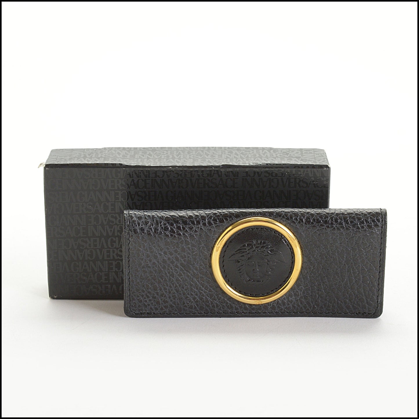 RDC14740 GIANNI VERSACE Black Leather 4-Key Holder