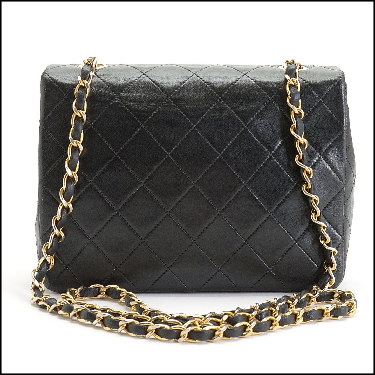 RDC14083 Authentic CHANEL Vintage Square Classic Quilted Lambskin Flap Bag