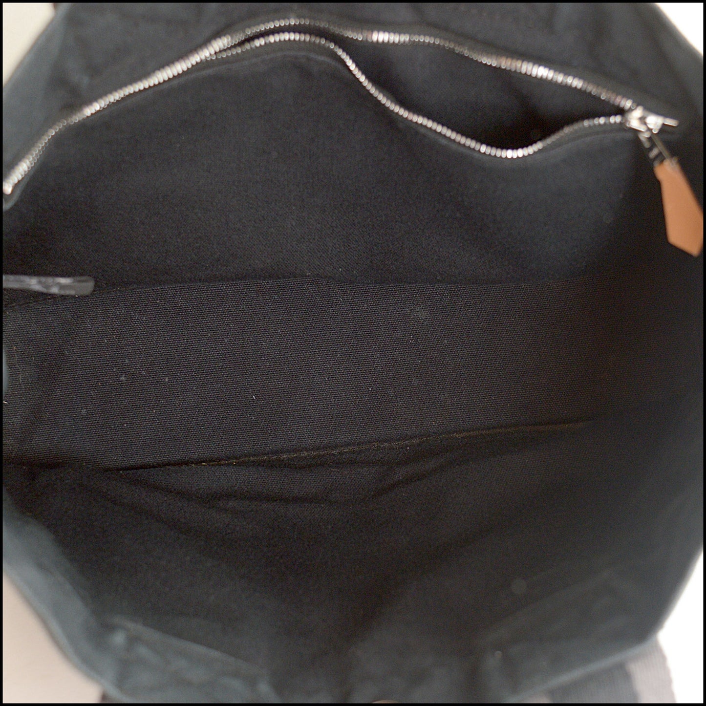 RDC15582 HERMES Black Canvas Fourre-Tout PM Mini Tote Bag