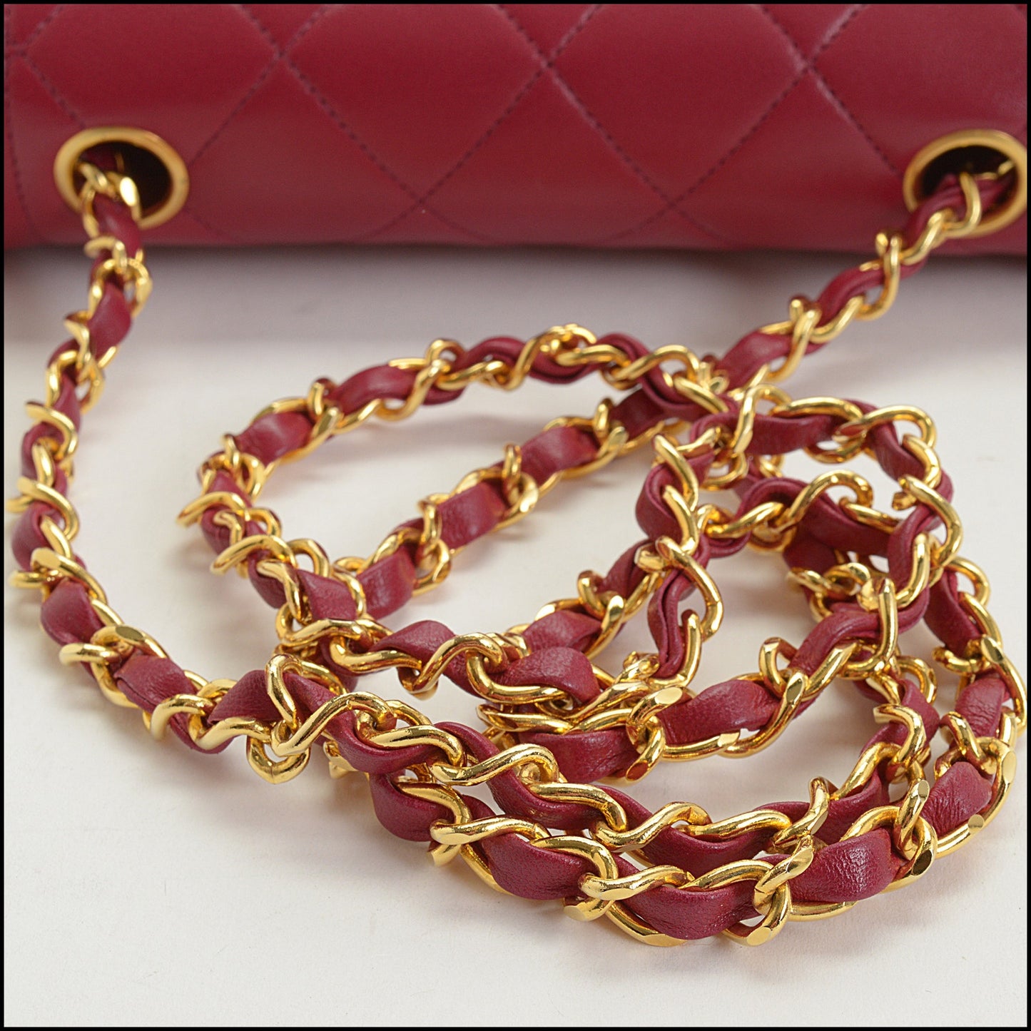 RDC14839 CHANEL Berry Diana Flap Bag '89-91