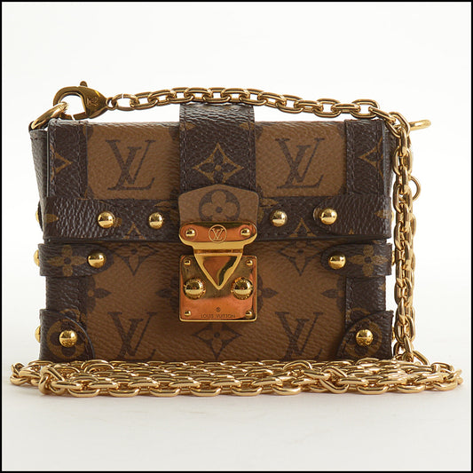 RDC15693 LOUIS VUITTON Monogram Petite Malle Mini Trunk Crossbody Bag
