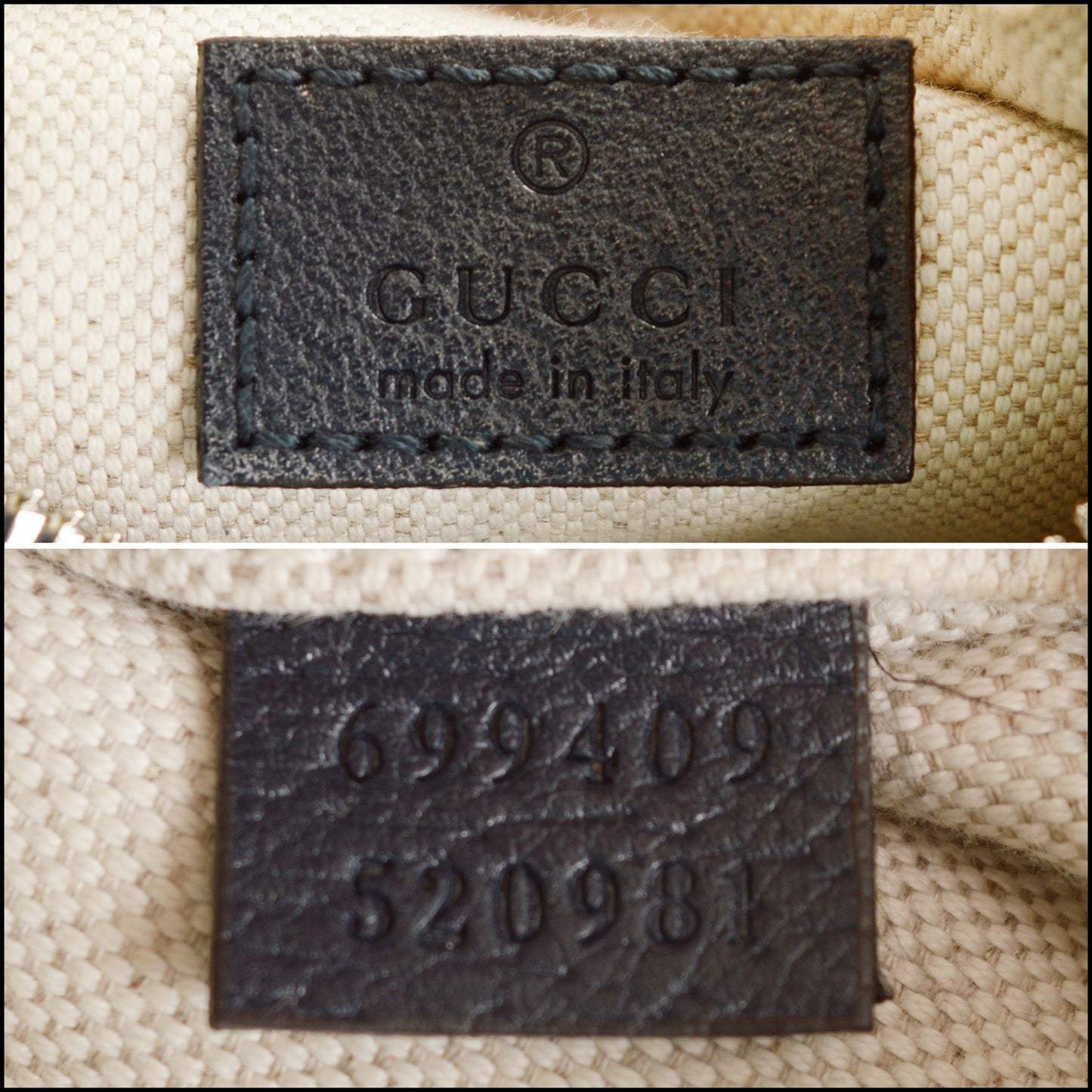 RDC15574 GUCCI Navy Supreme GG Canvas Small Attache Crossbody Bag
