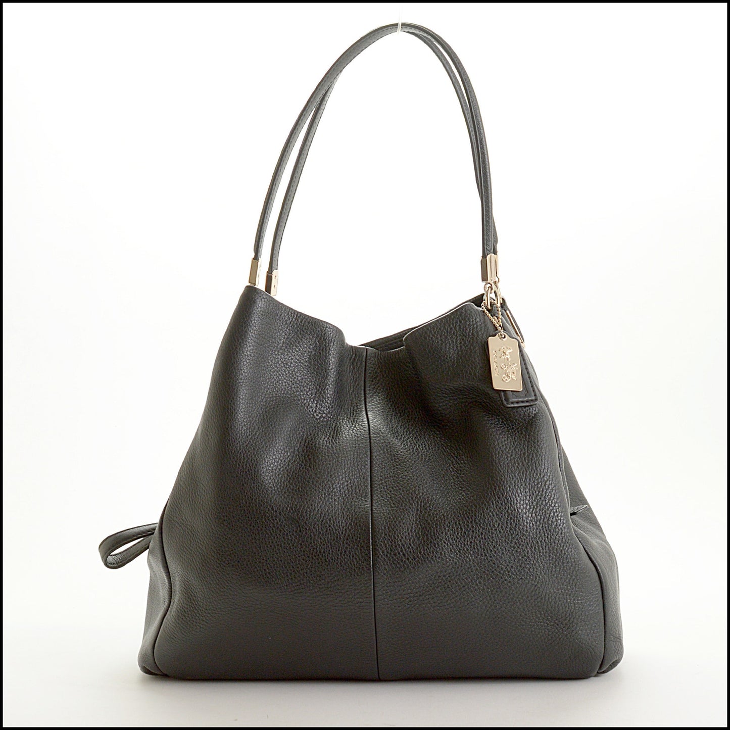 RDC15573 COACH Black Madison Leather Phoebe Shoulder Bag