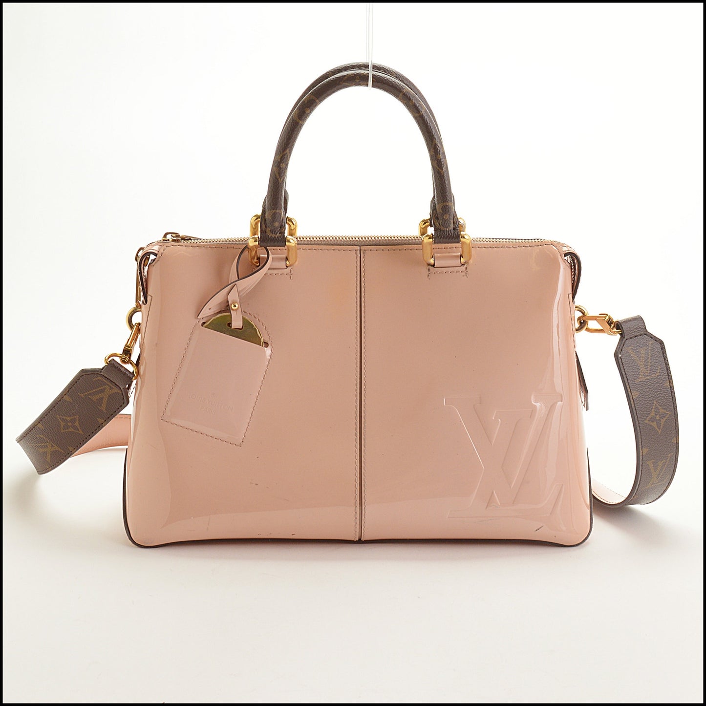 RDC15231 LOUIS VUITTON '17 Rose Ballerine Vernis Miroir Tote Bag