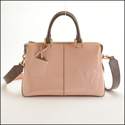 RDC15231 LOUIS VUITTON '17 Rose Ballerine Vernis Miroir Tote Bag