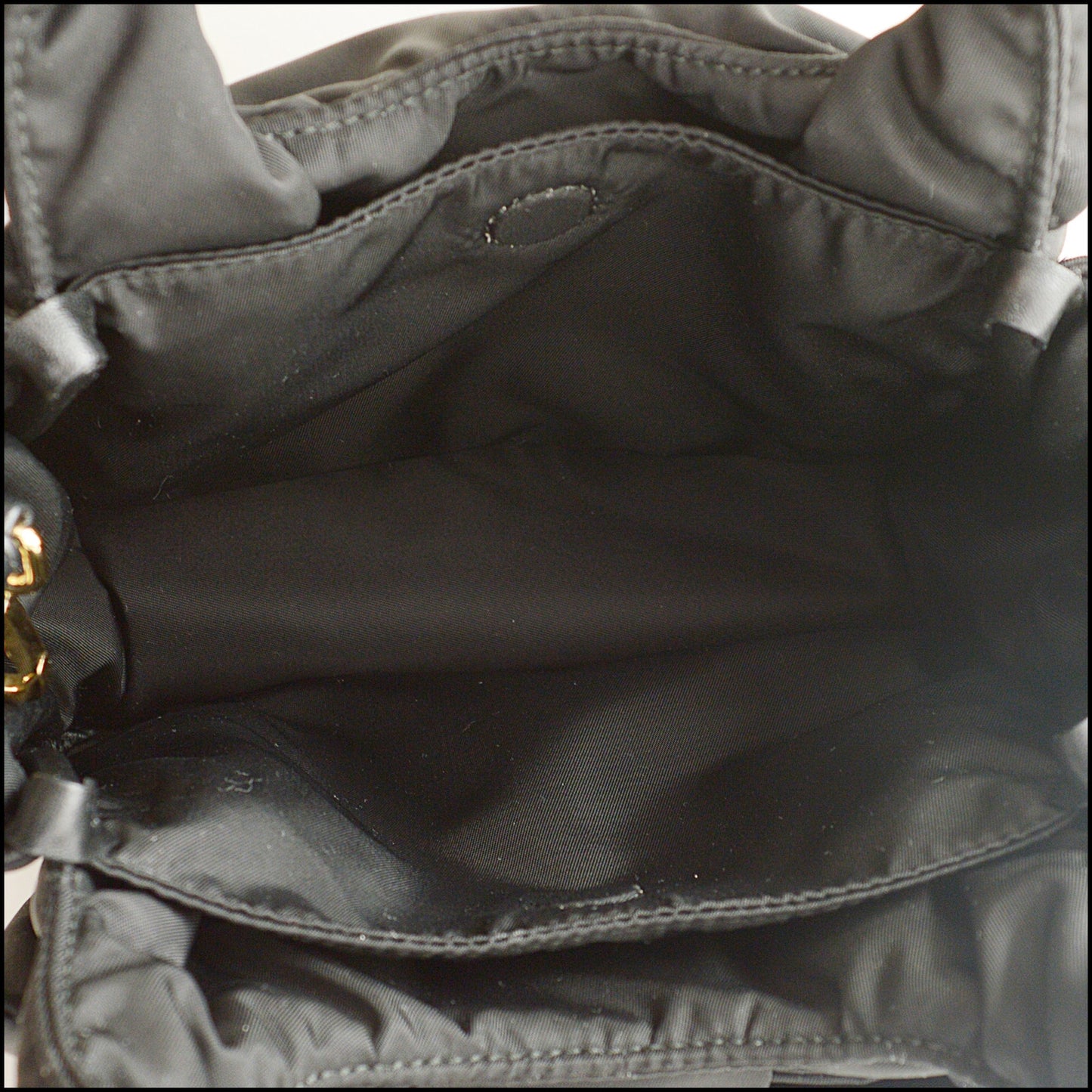 RDC15428 PRADA Black Mini Padded Re-Nylon Bag with Bow