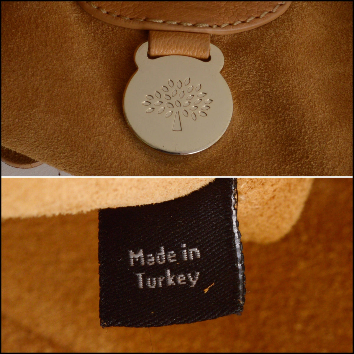 RDC15640 MULBERRY Tan Cecily Goatskin Flower Tote Bag