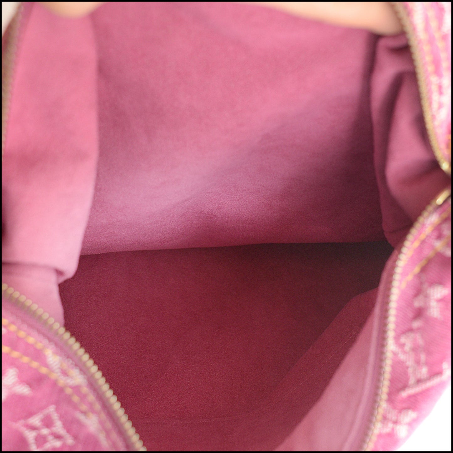 RDC15564 LOUIS VUITTON 2006 Fuchsia Pink Denim Monogram Baggy GM