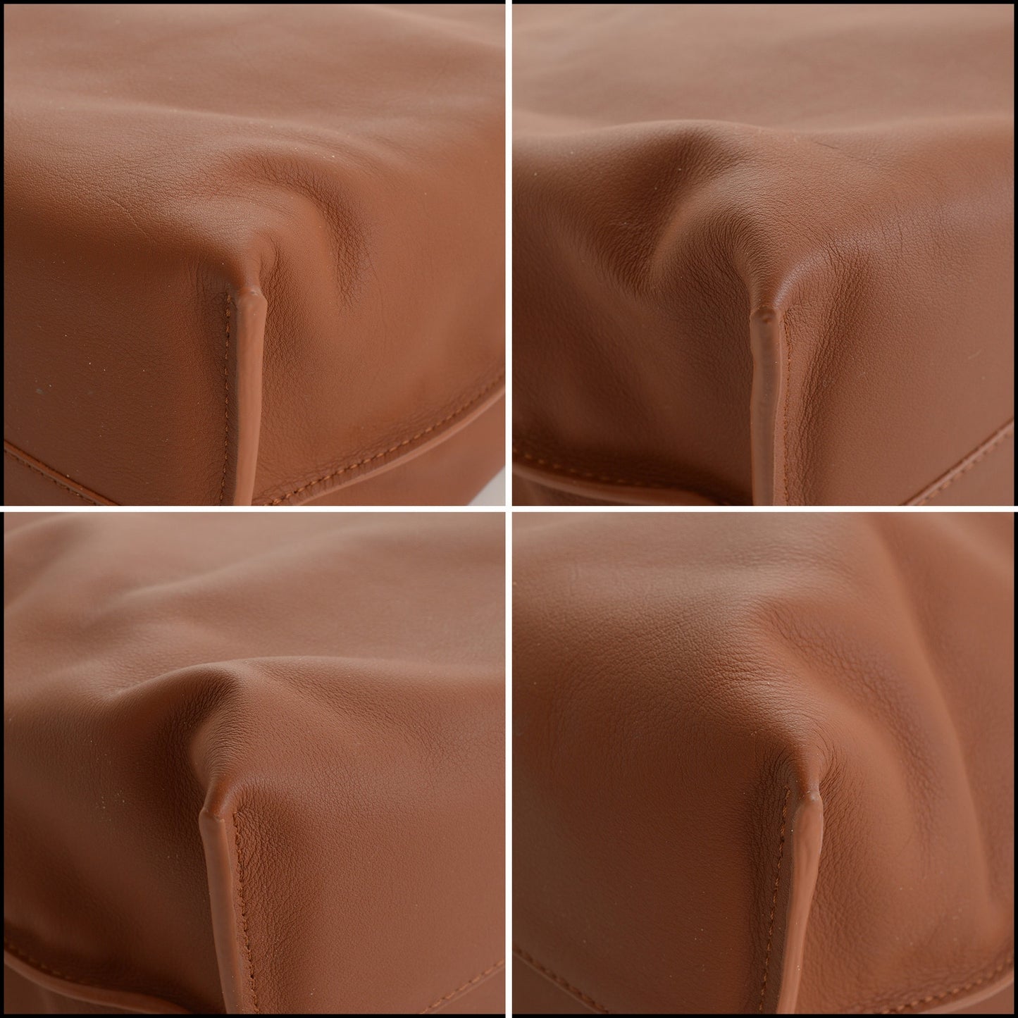 RDC15427 LOEWE Brown Calfskin Large Flamenco Tote Bag