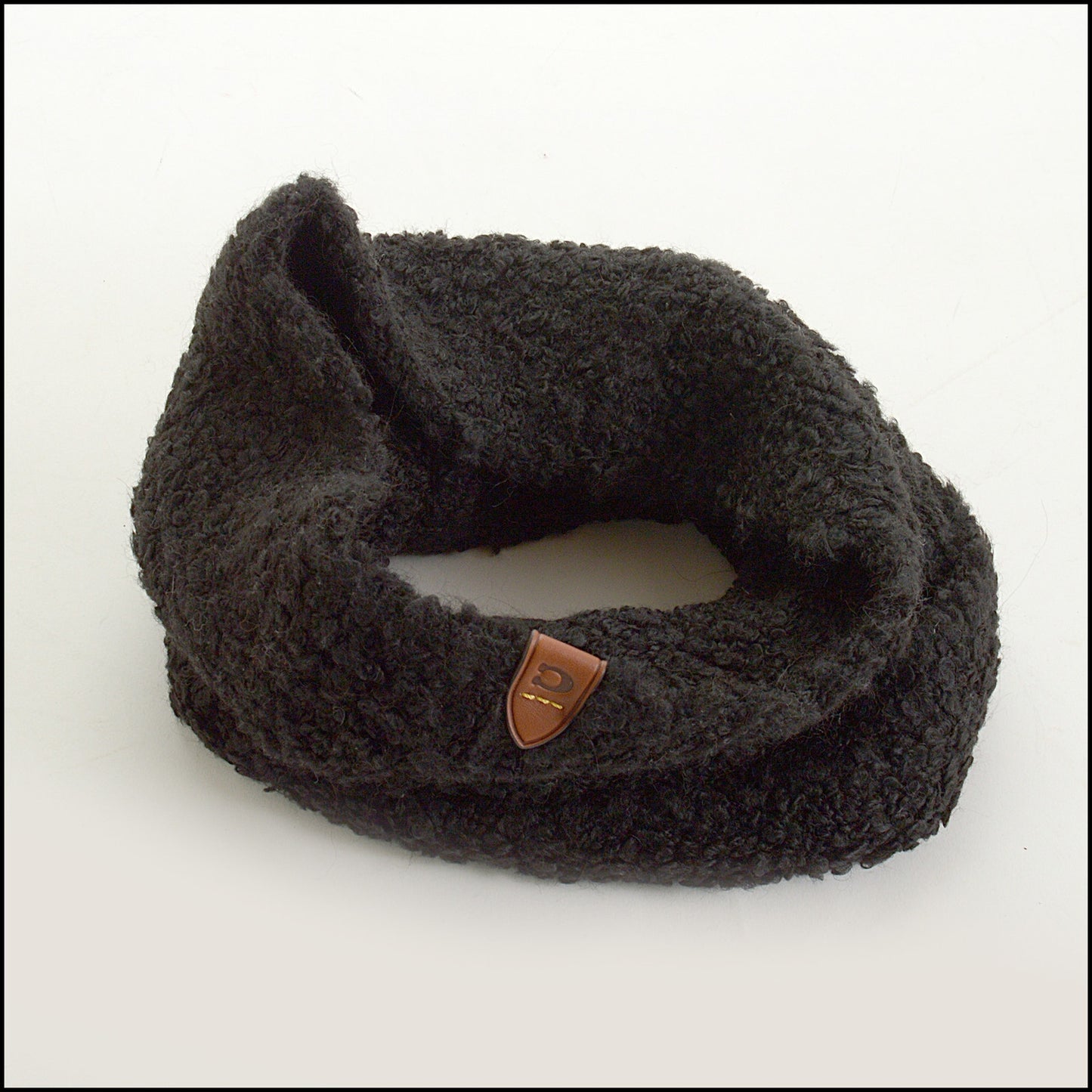 RDC15167 COACH Black Wool Neck Gaiter