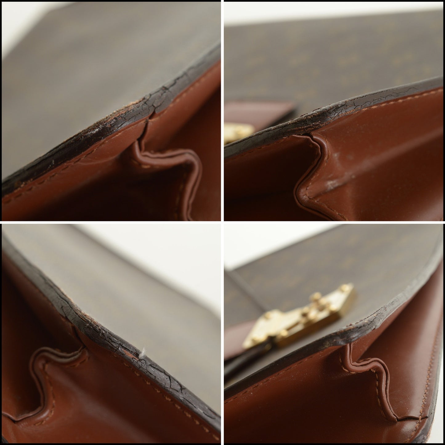 RDC15549 LOUIS VUITTON '94 Brown LV Monogram Canvas Document Portfolio Bag