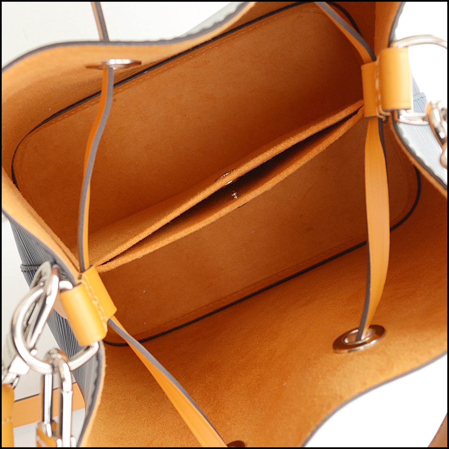 RDC14704 LOUIS VUITTON Indigo Blue Epi & Safran Orange Leather NeoNoe BB Crossbody Bag