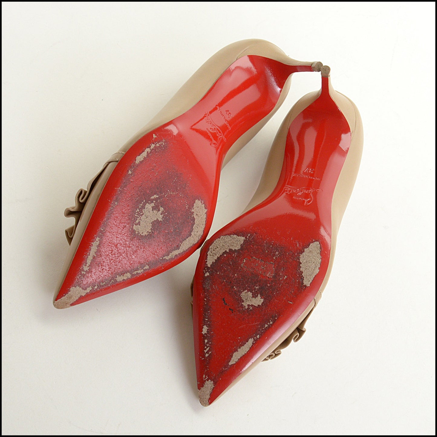 RDC14869 LOUBOUTIN Nude Blush Froumid Heels size 37