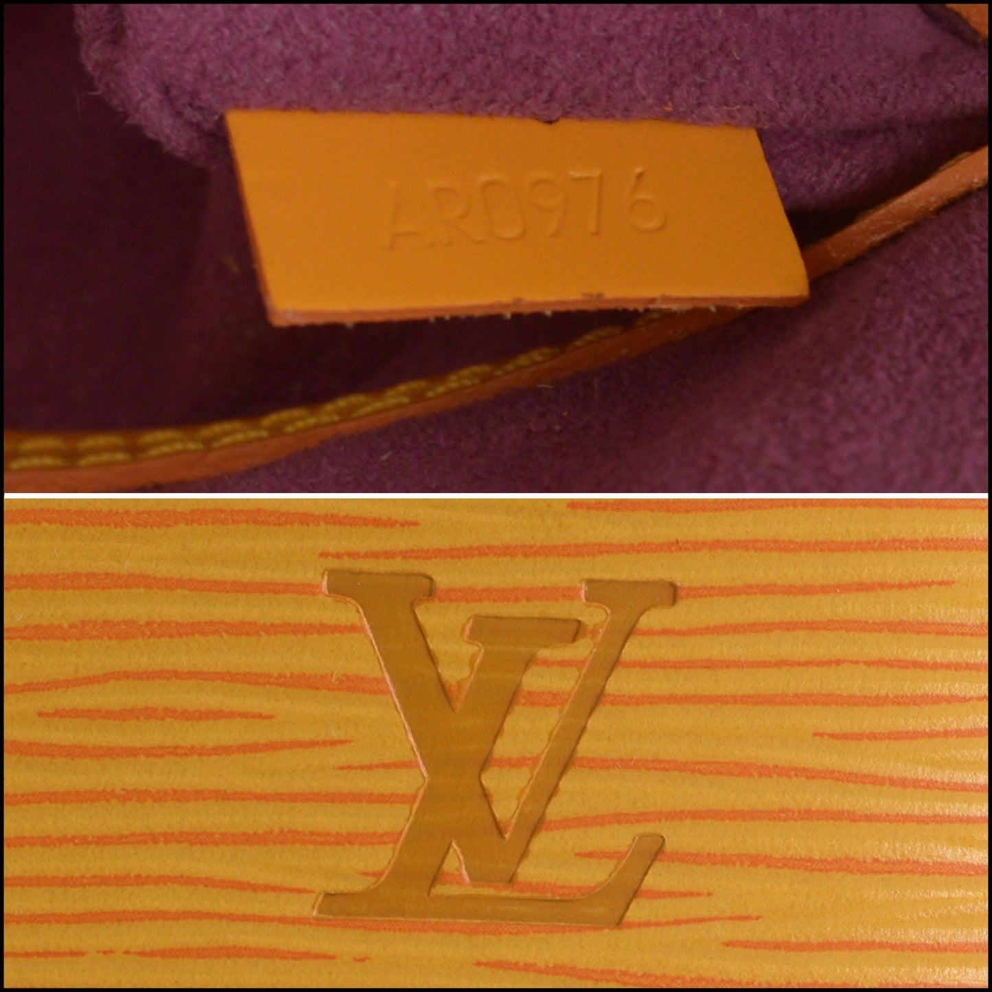 RDC15381 LOUIS VUITTON '96 Yellow Epi Leather Alma Bag