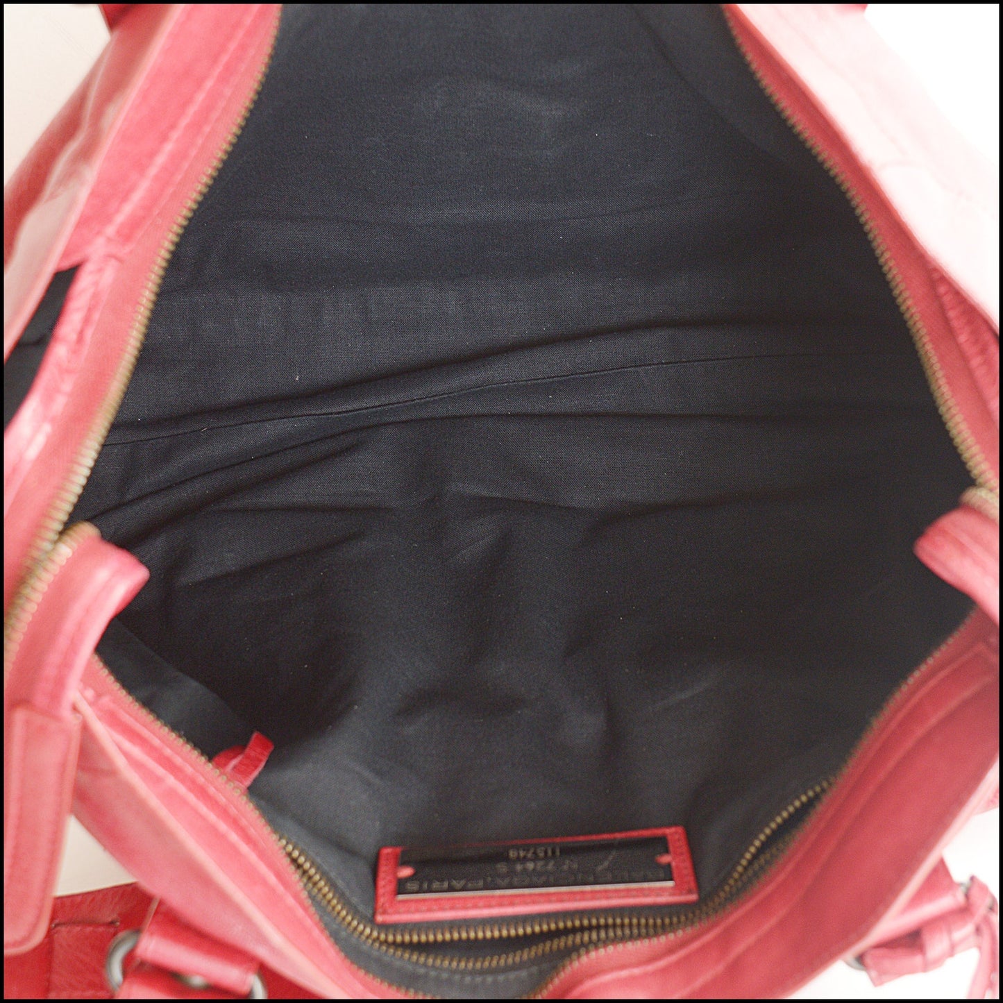 RDC15576 BALENCIAGA '08 Ruby Red Leather Le City Medium bag