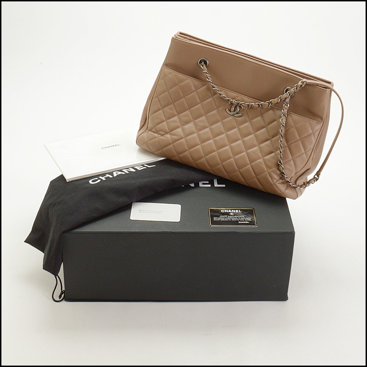 RDC15175 CHANEL '17 Brown Caviar Leather Urban Companion Shopping Tote