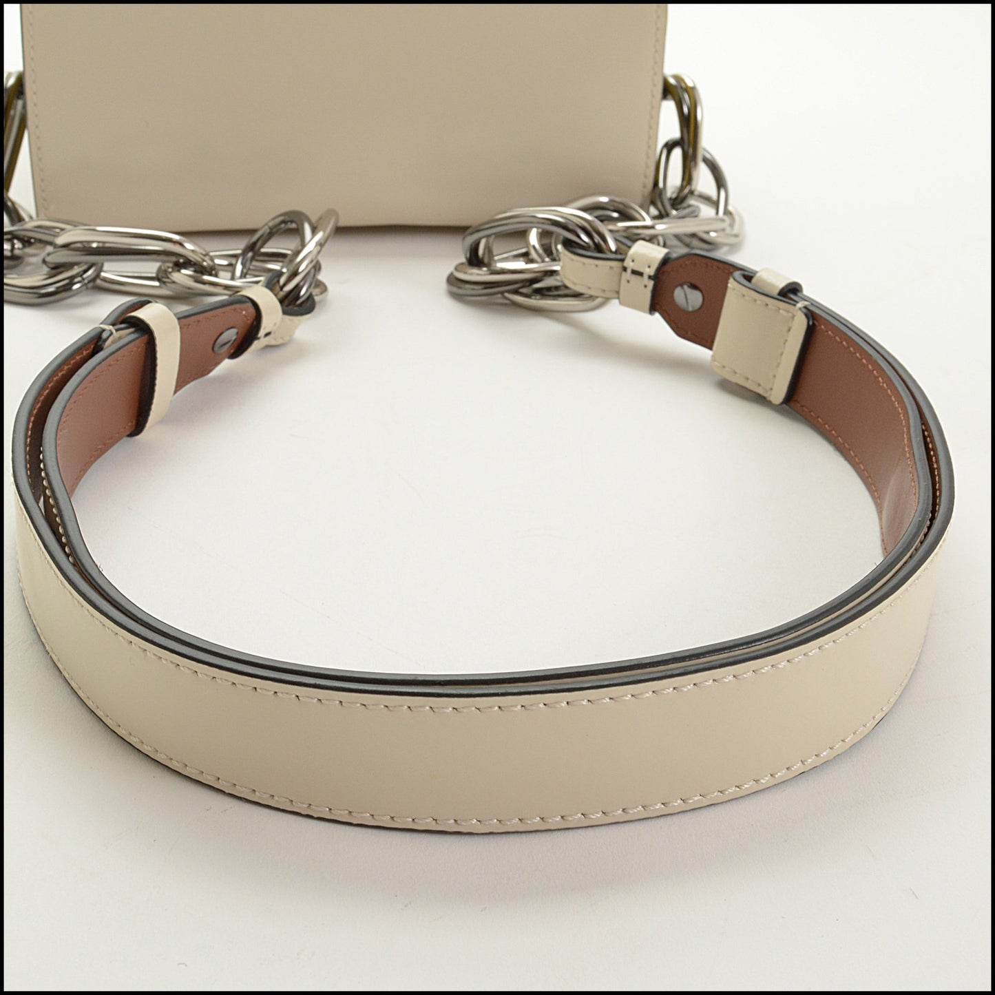 RDC15073 MARNI Yellow & Bone White Leather Caddy Trunk Bag