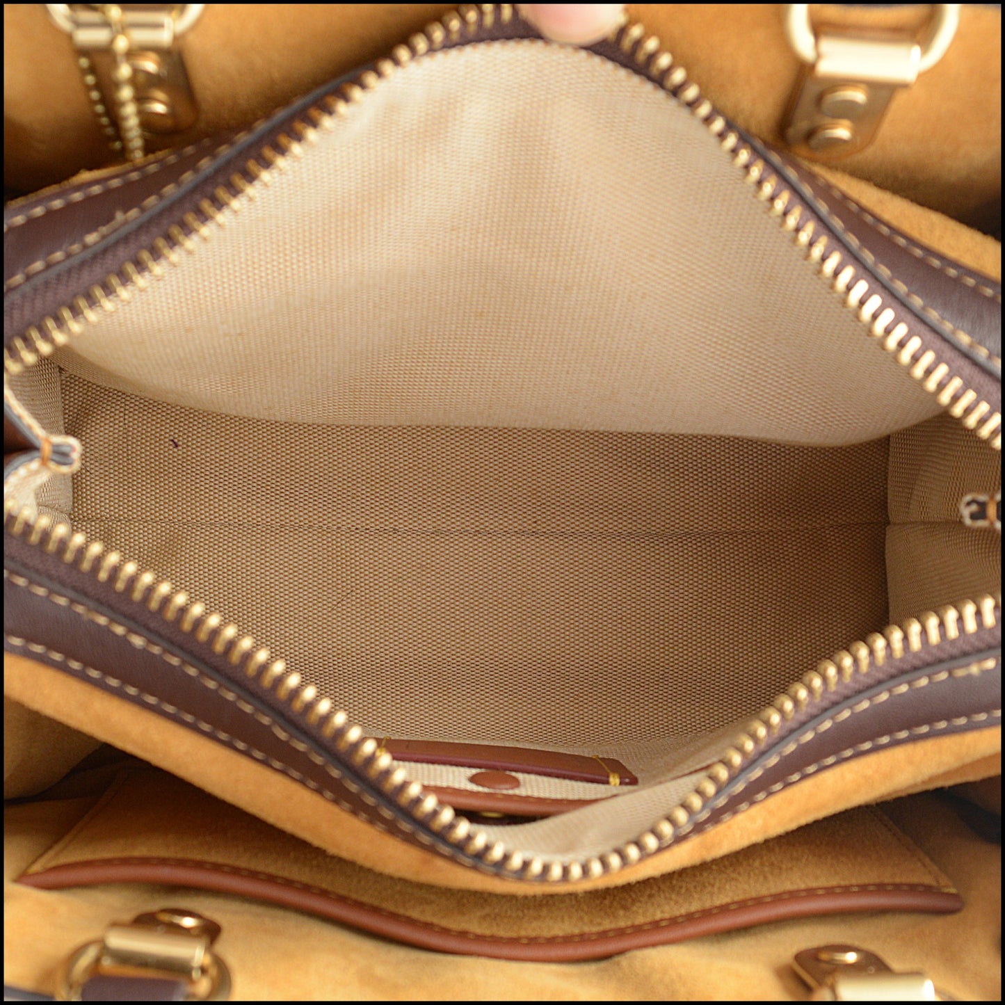 RDC15489 COACH Colorblock Brown/Yellow/Amber Glovetanned Pebbled and Regenerative Leather Rogue