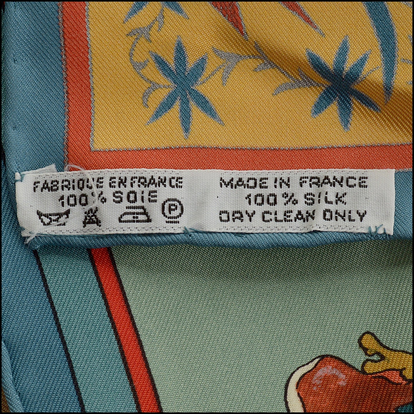 RDC15454 HERMES Blue/Gold Kachinas Silk Scarf 90cm Kermit Oliver