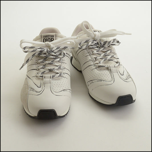 RDC15307 DIOR White D-Sketch Sneaker Size 39.5