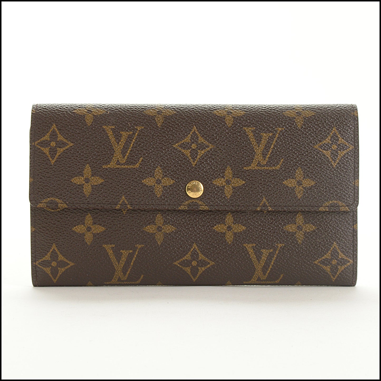 RDC15444 LOUIS VUITTON Brown Monogram Canvas Sarah Wallet