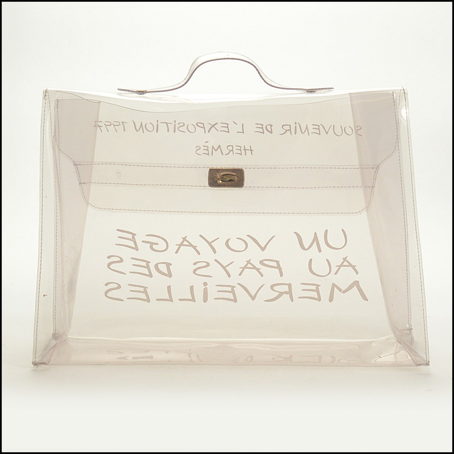 RDC15374 HERMES '97 Clear Vinyl "Souvenir de l'Exposition" Kelly Bag