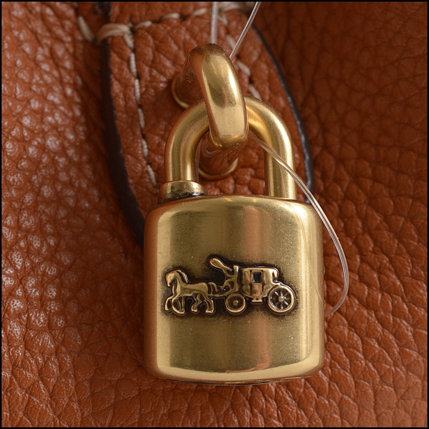 RDC15474 COACH Burnished Amber Pebbled Leather Brooke 28 Carryall