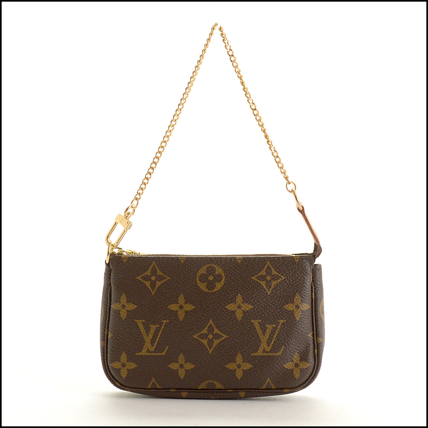 RDC15371 LOUIS VUITTON '07 Brown Monogram Canvas Mini Pochette Accesoires