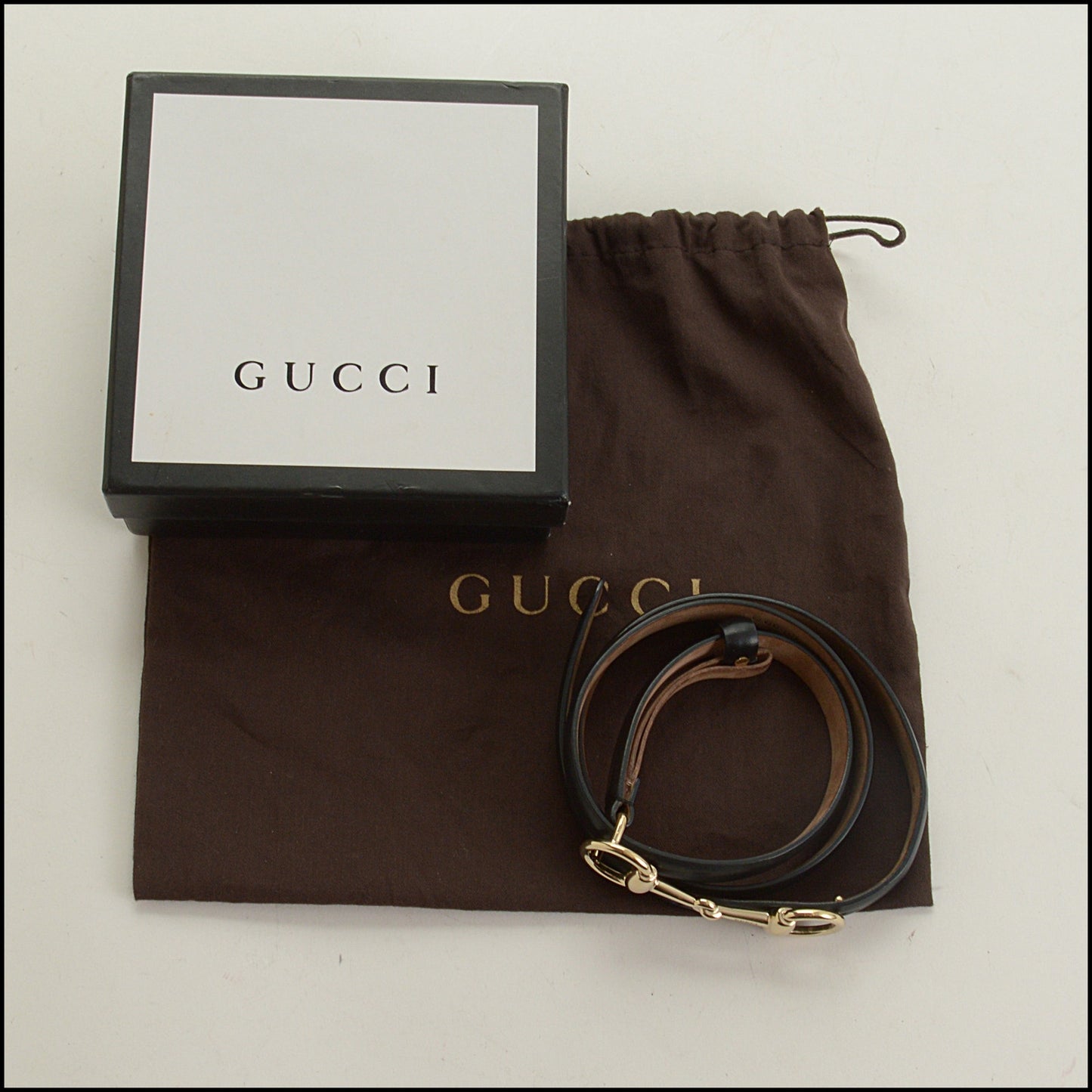 RDC15360 GUCCI Black Narrow Horsebit Belt Size 34/85