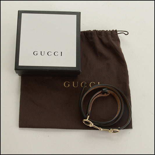 RDC15360 GUCCI Black Narrow Horsebit Belt Size 34/85
