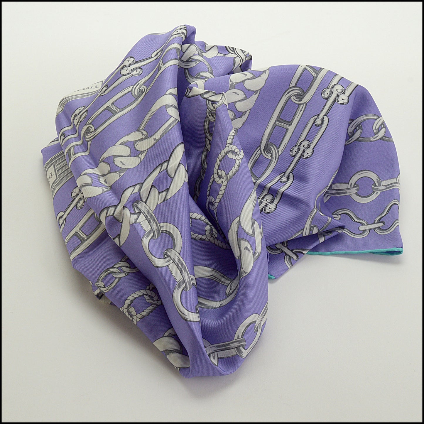 RDC15220 TIFFANY & CO. Purple Return to Tiffany Silk Scarf 90cm