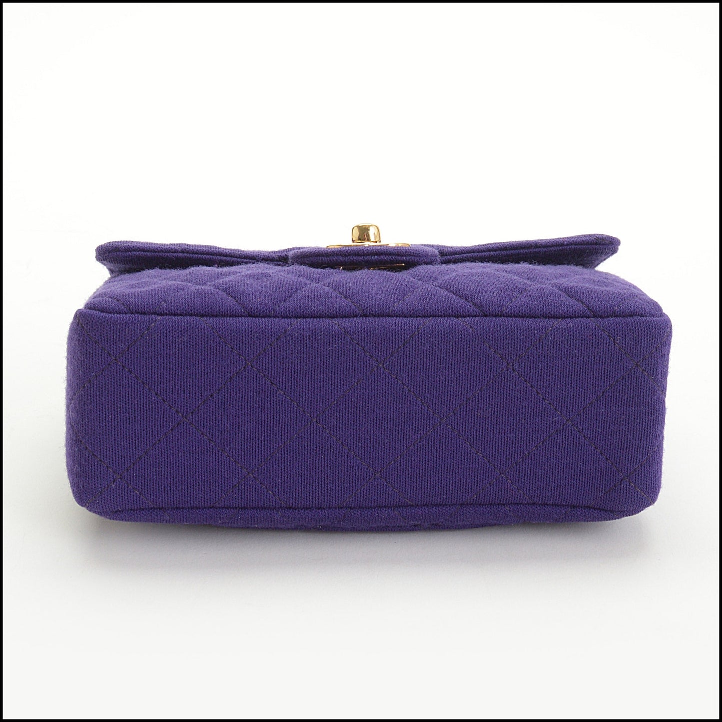 RDC14966 CHANEL '00-02 Purple Jersey Classic Square Mini Flap Bag